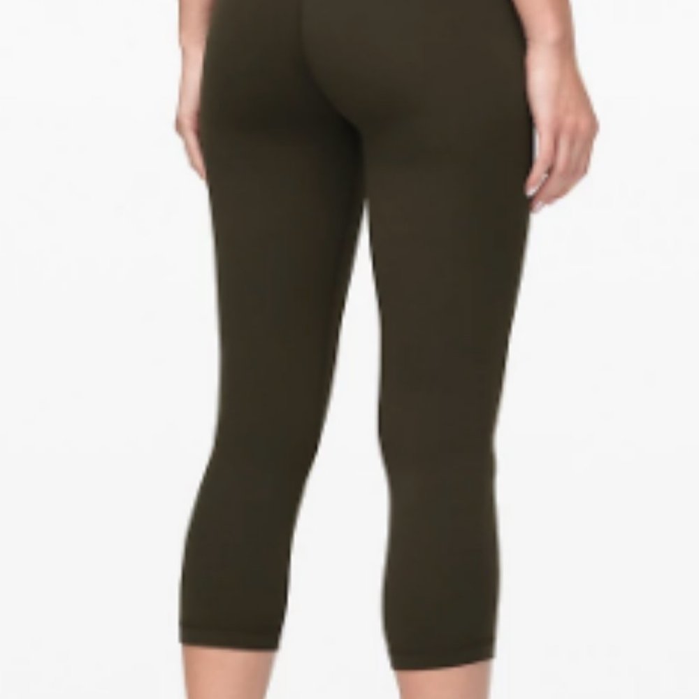 Lululemon Align Crop size 6 Dark Olive Color